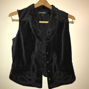 Ralph Lauren Jeans Company Velvet Silk Vest M